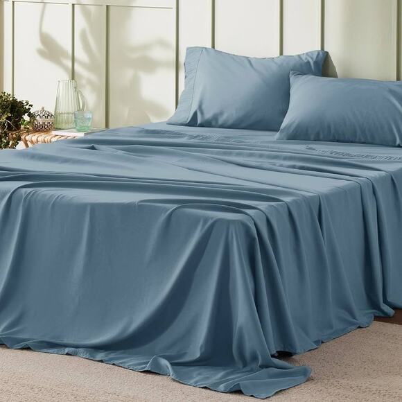 Bedsure Sheet Set Queen 4-Piece Ultra Soft Bedding Wrinkle Resistant Fade Resist - Picture 1 of 10
